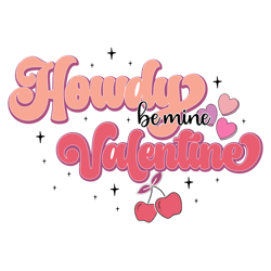 howdy retro valentines png sublimation