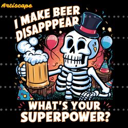 i make beer disappear funny skeleton dad png