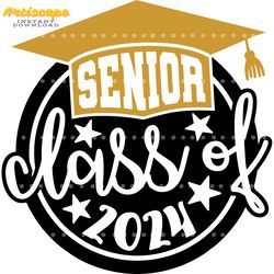 senior class of 2024 proud graduate png digital download files