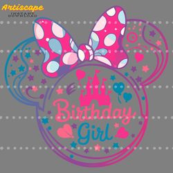 birthday girl disney minnie mouse ears svg