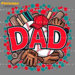 sport dad baseball softball png digital download files