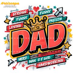 king dad strong funny protector png digital download files