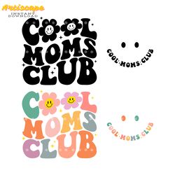 cool moms club png-svg digital download files