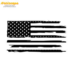 tattered american flag - digital download, instant download, svg, dxf, eps & png files inc