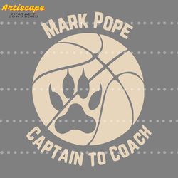 mark pope captain to coach basketball kentucky svg