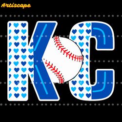 kc baseball heart royals mlb svg digital download