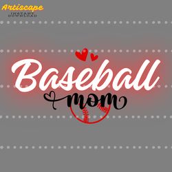 baseball mom heart svg digital download digital download files digital download files