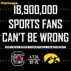 sports fans cant be wrong iowa vs south carolina women basketball svg