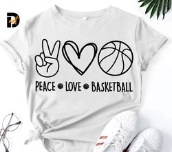 peace love basketball svg,basketball svg,basketball mom,basketball cheer svg,school sport svg,basketball shirt,cricut sv