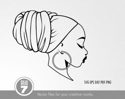 black woman svg - headwrap svg