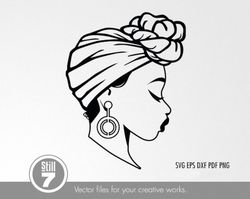 black woman svgheadwrap svg