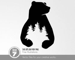 wild bear svg eps dxf pdf png