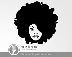 afro woman svg