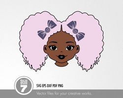 afro girl, melanin girl, brown girl, svg eps png cut file for cricut, african american clipart, easy press, mug press, h