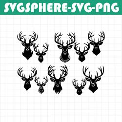 deer svg files - deer head svg graphic bundle instant digital downloads