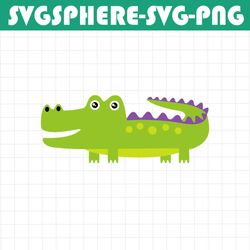 alligator svg, gator, cute reptile, swamp, crocodile, baby zoo animals nursery decor, clipart,