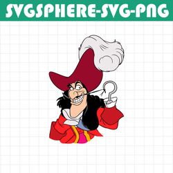 captain hook svg, peter pan svg, disneyland ears svg, files for cricut, instant download, cricut, clip art and image fil