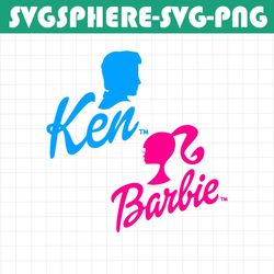 barbi and ken font and head layered bundle svg, png, eps, dxf files cricut use silhouette