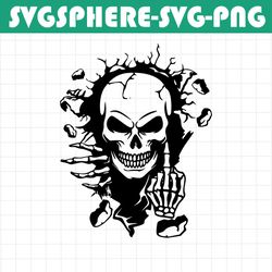 skull in the wall svg | skull clipart | skeleton svg | printable file