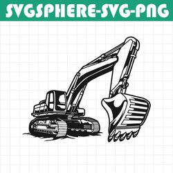 excavator svg | excavator clipart | excavator cutfile | excavator png | heavy equipment svg | constr