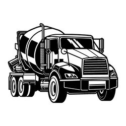 concrete mixer truck svg digital download files