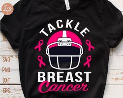 tackle breast cancer svg, breast cancer svg, football cancer svg, cancer ribbon svg, cancer awareness svg, cancer svg, b