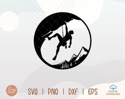 climbing man svg, mountain climbing svg, rock climber svg, rock climbing svg, mountaineer svg, exploring svg, climbing s