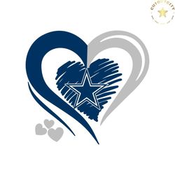 dallas cowboys love heart logo svg