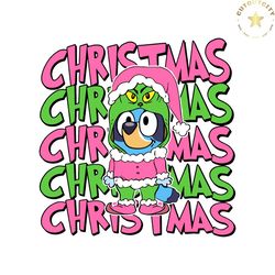 bluey christmas grinch vibe svg