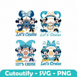 disney mickey minnie lets cruise 2024 png bundle