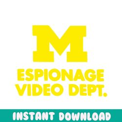 michigan espionage video department svg digital cricut file