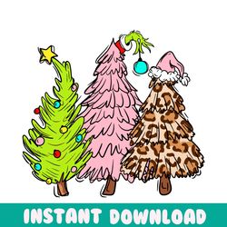 funny grinch christmas trees svg digital cricut file