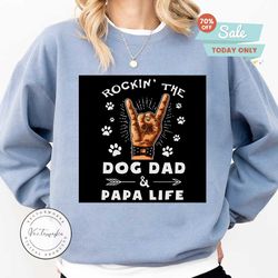 rockin' the dog dad & papa life ready svg files for silhouette, files for cricut, svg, dxf, eps, png instant download2