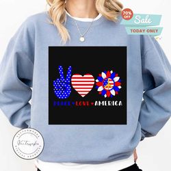 peace love america svg, america svg, funny svg, quote svg tshirt design for sale