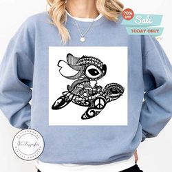 stitch and turtle svg, mandala svg, turtle svg, stitch svg, peace sign svg, stitch riding a turtle, disney svg, cricut, clipart