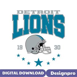 detroit lions football 1930 nfl svg digital cricut file