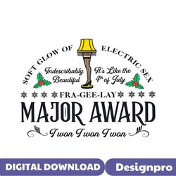 retro major award leg lamp svg graphic design file