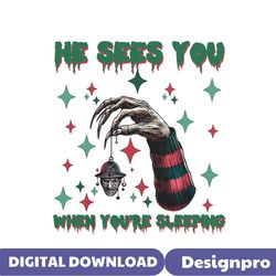 horror christmas he sees you when you are sleeping png