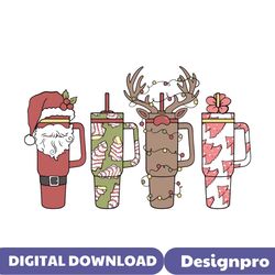 retro obsessive cup disorder christmas santa svg file