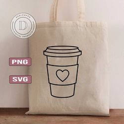 coffee cup  instant digital download  svg, png, dxf, and eps files included! coffee to go, latte, take away cup, heart