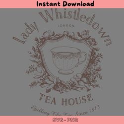 vintage lady whistledown london tea house svg