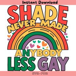 rainbow shade never made anybody less gay svg