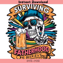 surviving fatherhood one beer at a time skeleton dad png