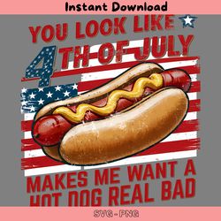 you look like the 4th of july hot dog usa flag png