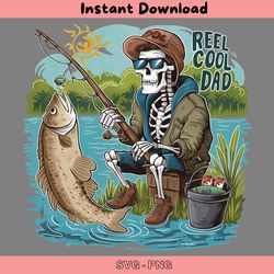 reel cool dad funny fishing png digital download files