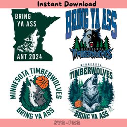 bring ya ass minnesota timberwolves svg png bundle