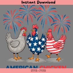 american chicken funny 4th of july png digital download files