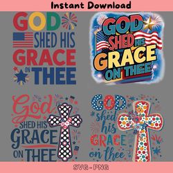 god shed his grace on thee svg png bundle