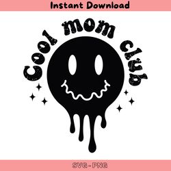 cool mom clubs melting face svg digital download files