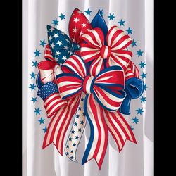 4th of july bows and flag american png digital download files